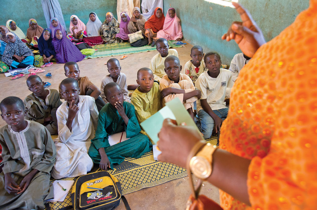 Nigeria has the highest number of out-of-school children in the world. Through her work in and out of the Ministry of Education, Rabia Eshak is working tirelessly to not only get children into the classroom but also to deliver quality education. Photo by David Snyder.
